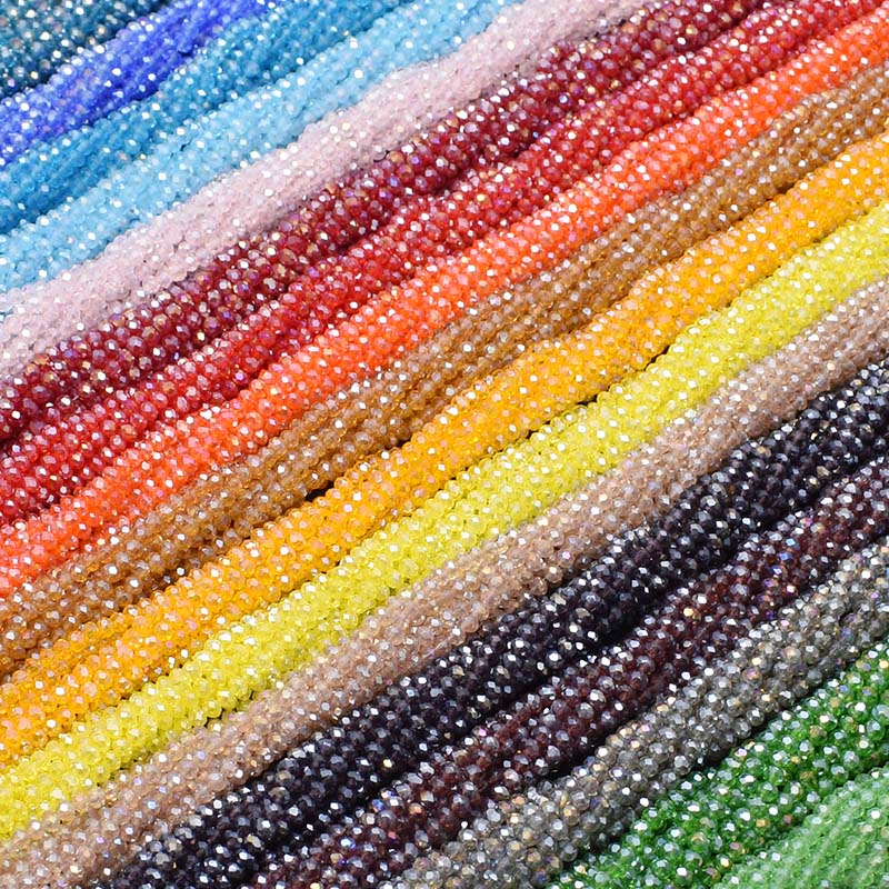 Glass Seed Beads 2Mm Jewelry Making - Poszycie AB przezroczysty kolor błyszczący 2