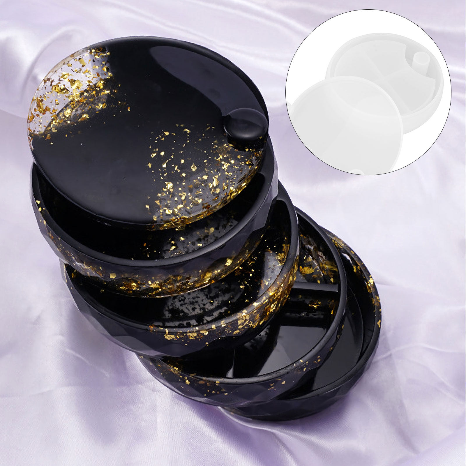 Zestaw 6 silikonowych form do  – Silicone Epoxy Resin Molds Set recenzja i cena