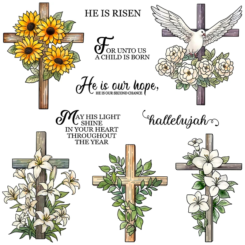 Mangocraft Cross With Flowers  – Clear Silicone Stamps For Card Making recenzja i cena