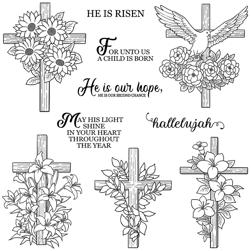 Mangocraft Cross With Flowers  – Clear Silicone Stamps For Card Making recenzja i cena