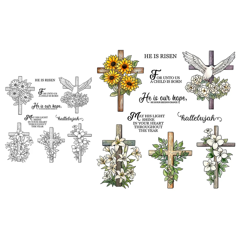Mangocraft Cross With Flowers  – Clear Silicone Stamps For Card Making recenzja i cena