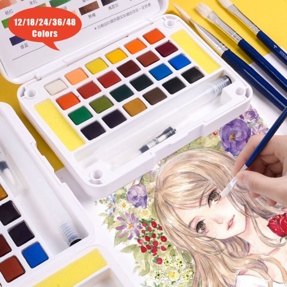 Profesjonalny zestaw farb akwa – Watercolor Paint Set Solid Pigment recenzja i cena