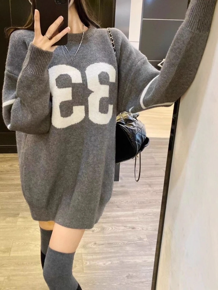 Sweter damski w stylu Y2K vint – Embroidery recenzja i cena