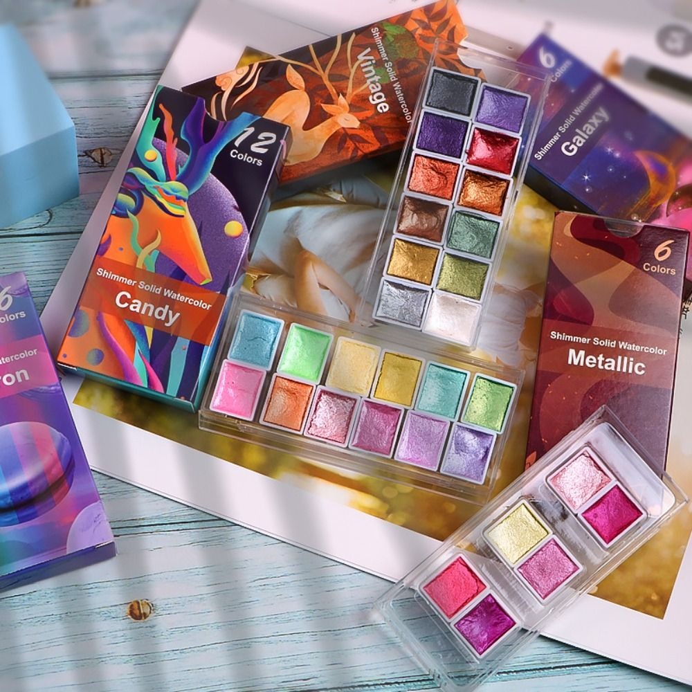 Przenośny zestaw solidnych far – Watercolor Paint Set Solid Pigment recenzja i cena