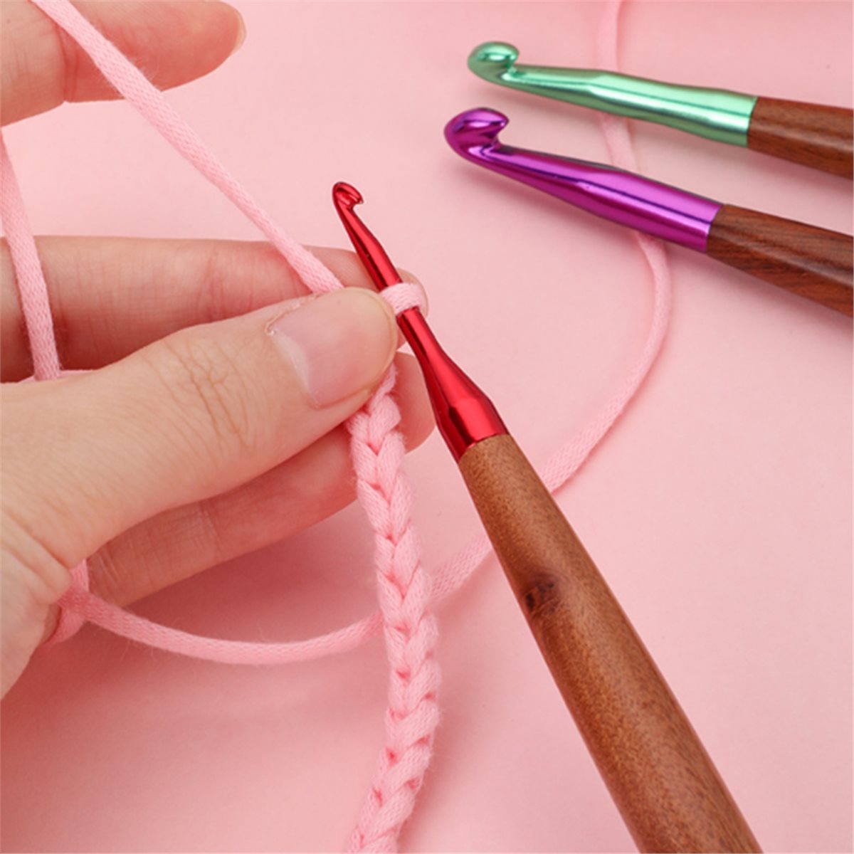 Zestaw nowych szydełek do szyd – Wooden Crochet Hooks Ergonomic Handle recenzja i cena