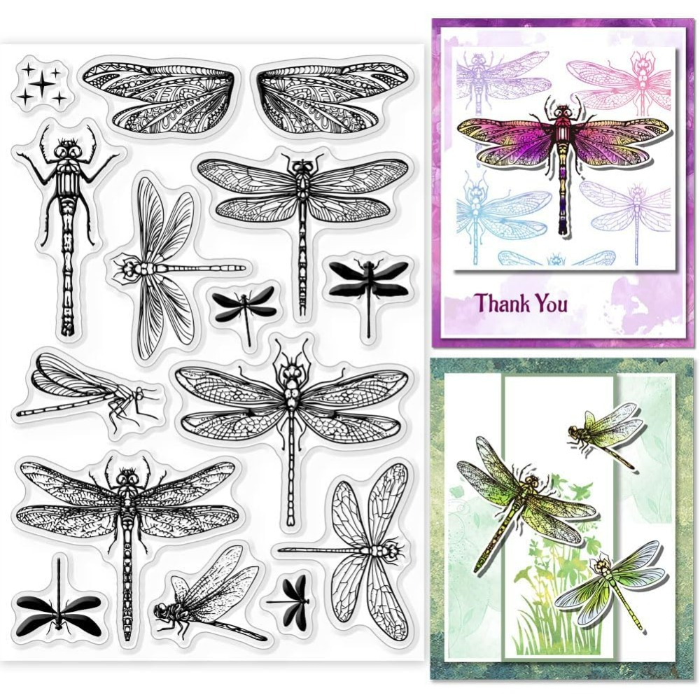 Przezroczyste znaczki ważki do – Clear Silicone Stamps For Card Making recenzja i cena