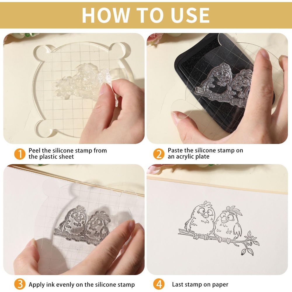 Zabawne Ptaki Gałęzie Przezroc – Clear Silicone Stamps For Card Making recenzja i cena