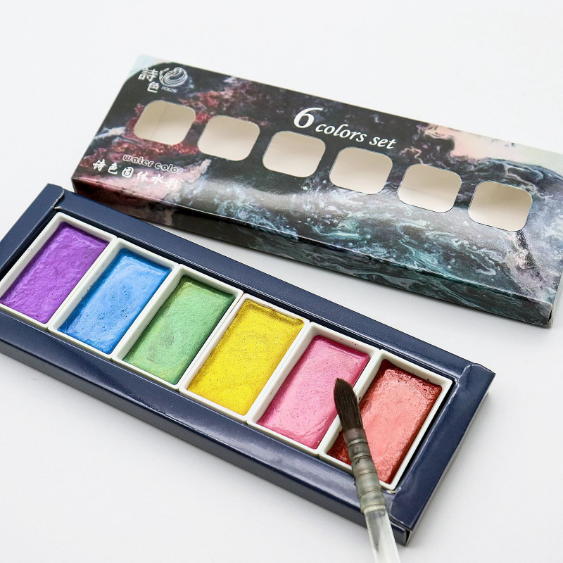 6-kolorowy, rozpuszczalny w wo – Watercolor Paint Set Solid Pigment recenzja i cena