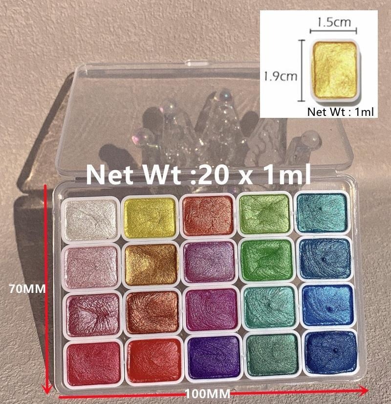 Farby Perłowe Przenośny Zestaw – Watercolor Paint Set Solid Pigment recenzja i cena