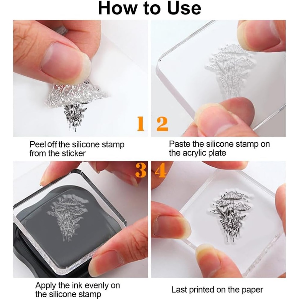 Grzyb przezroczysty stempel, r – Clear Silicone Stamps For Card Making recenzja i cena