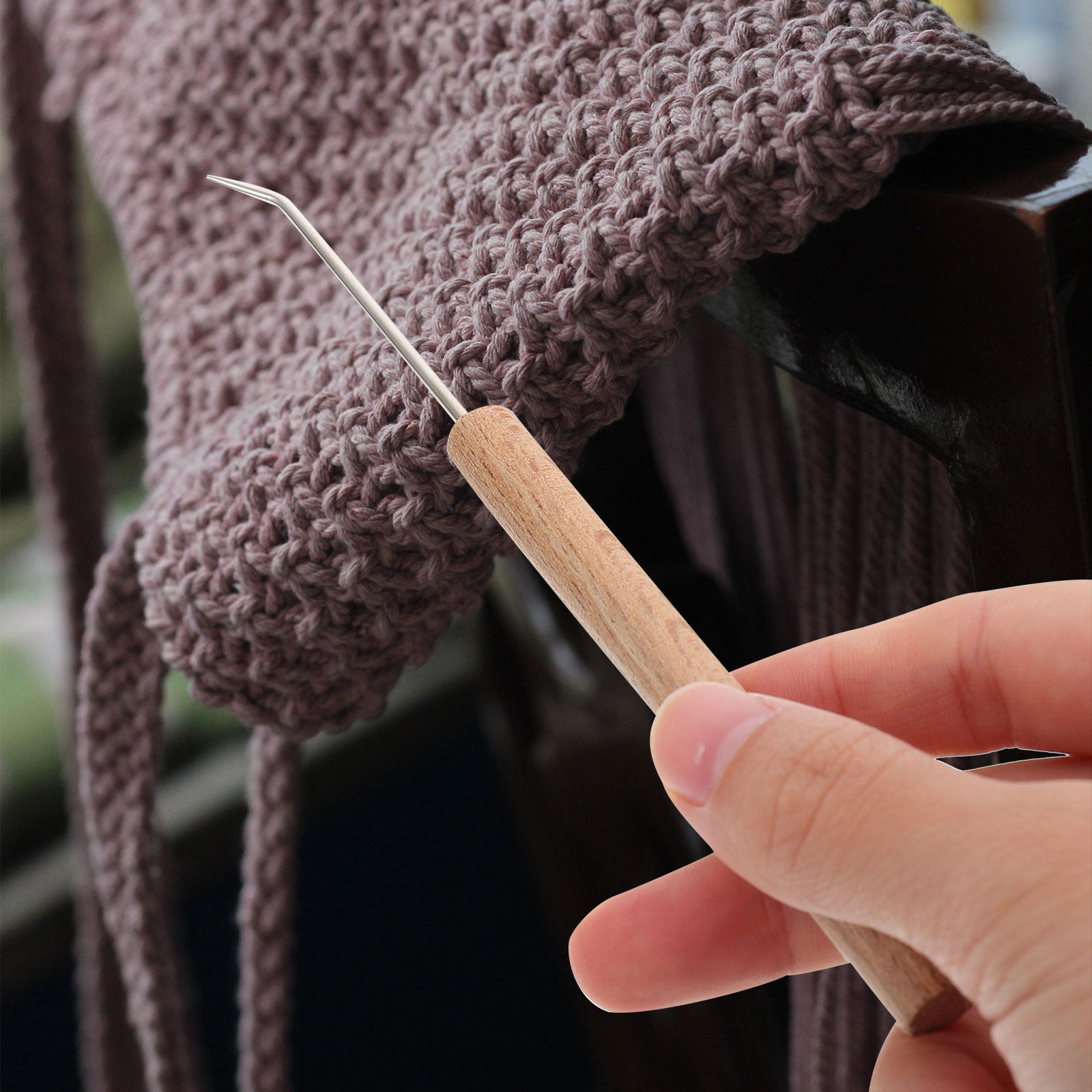 1 szt. Wyrafinowane szydełko z – Wooden Crochet Hooks Ergonomic Handle recenzja i cena
