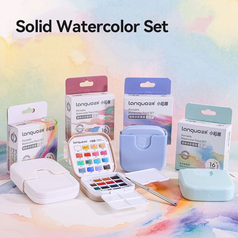 Zestaw farb akwarelowych Langu – Watercolor Paint Set Solid Pigment recenzja i cena